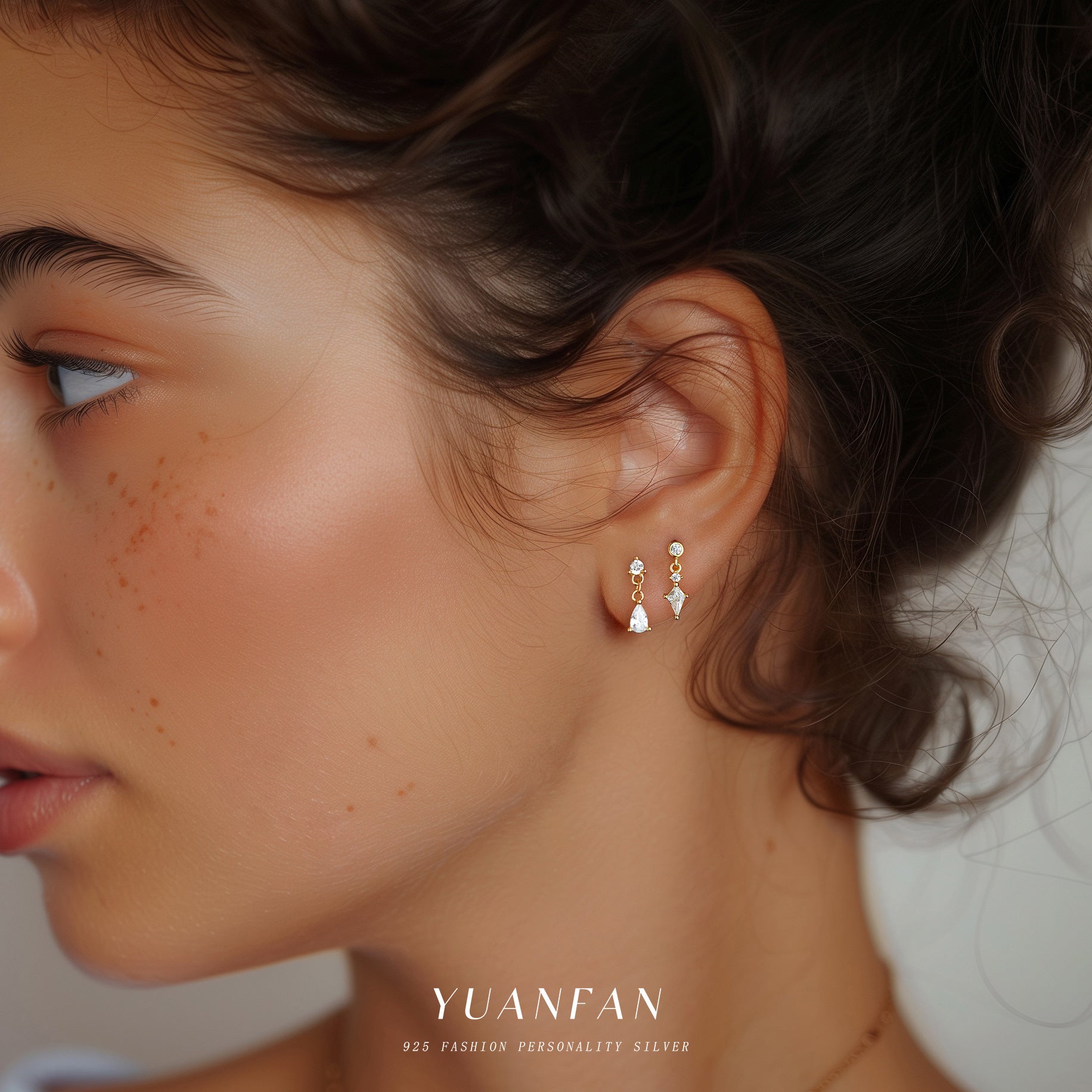 Wholesale zircon stud earrings Ear Studs