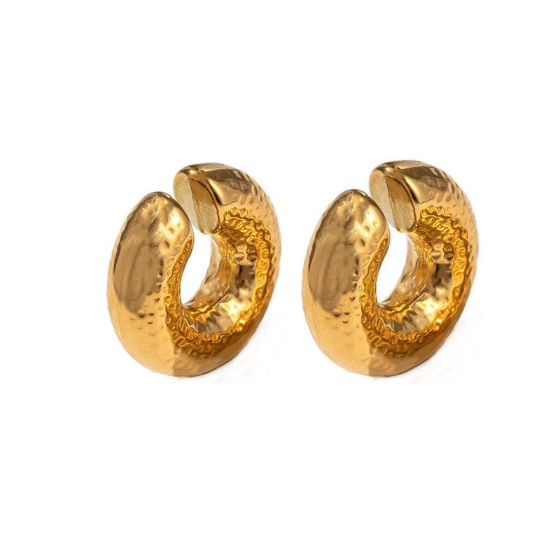 Wholesale Stainless Steel Hollow Ring Ear Clips Non-perforated Cartilage Clips