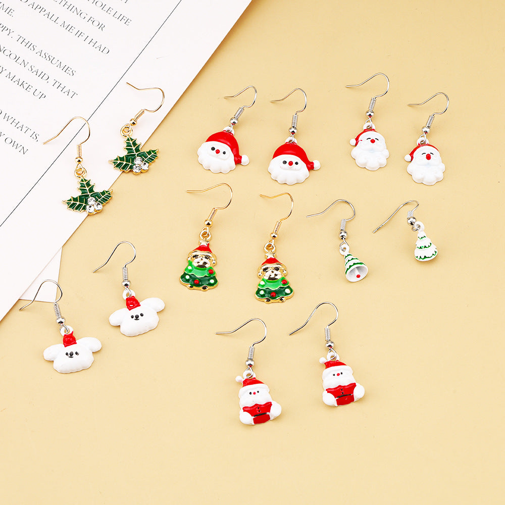 Wholesale Christmas Tree  Snowman Earrings