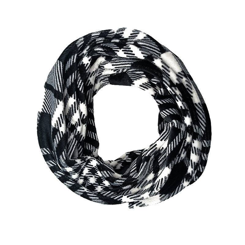 Wholesale Plaid Hat, Flannel Warm Hat, Neck Scarf, Ear Protection Pile Hat