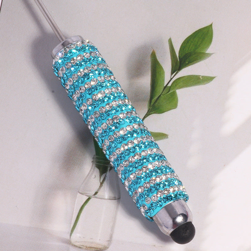 Wholesale beadable pens Full diamond color rhinestone beaded touch screen pen