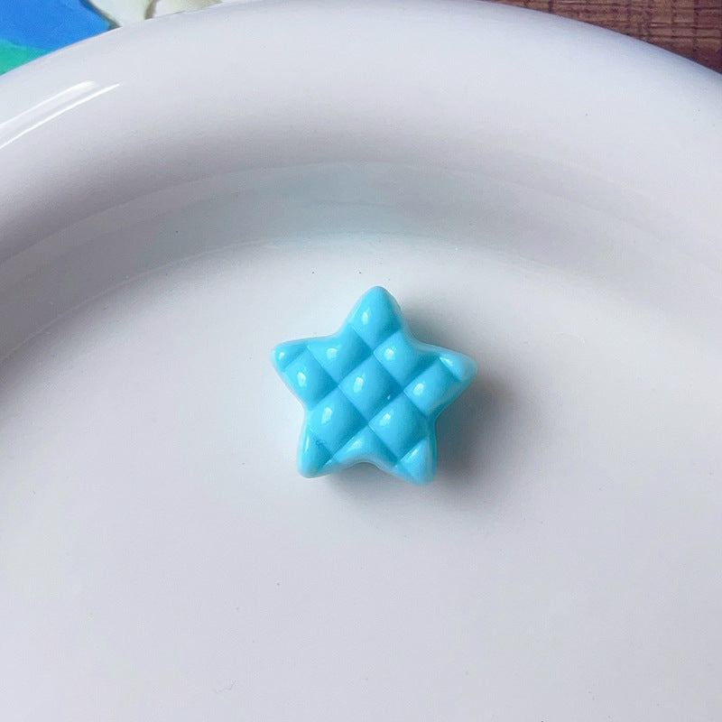 Wholesale 10pcs Five-pointed Star Color Stars Acrylic Beads