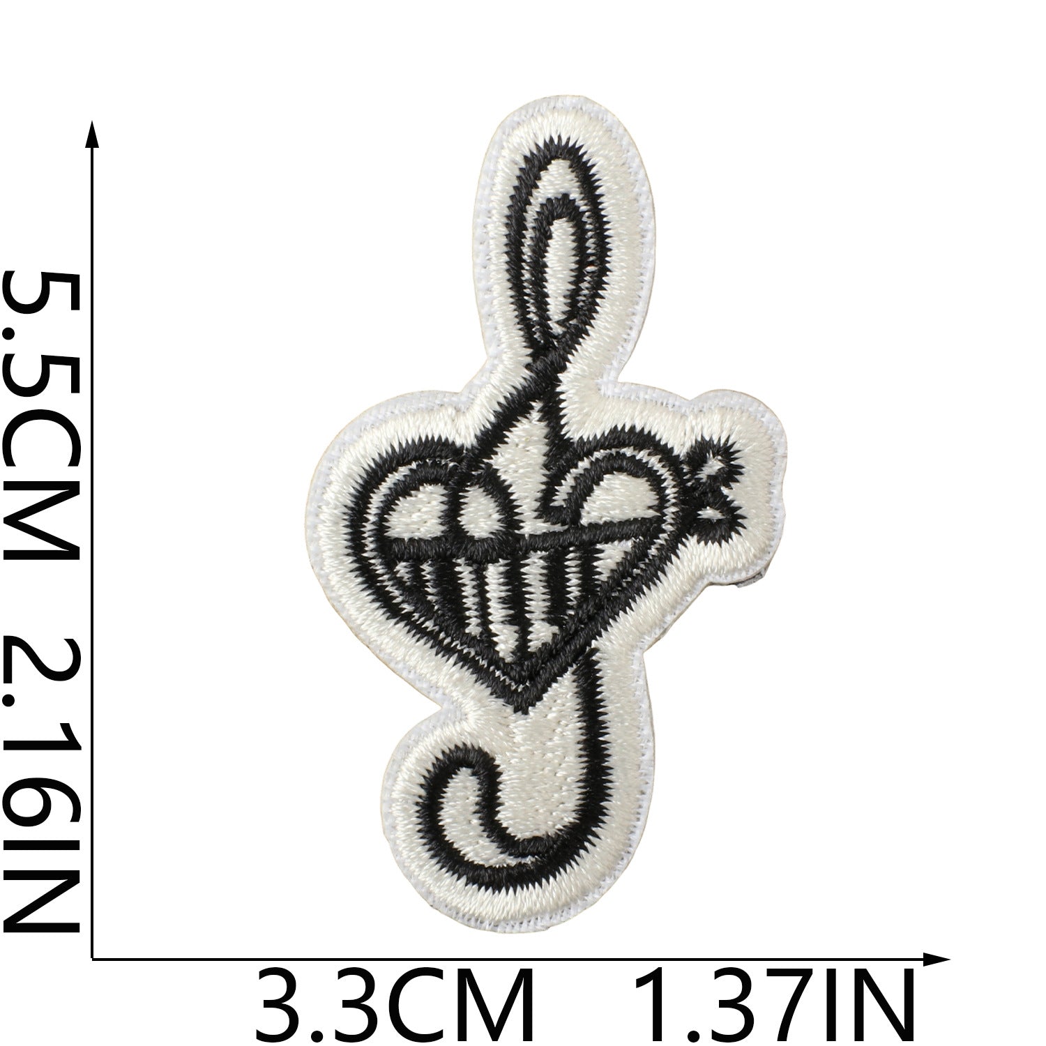 Wholesale Music Note Embroidered Patches For Clothing DIY Repair Decorative Self Adhesive Craft Accessory