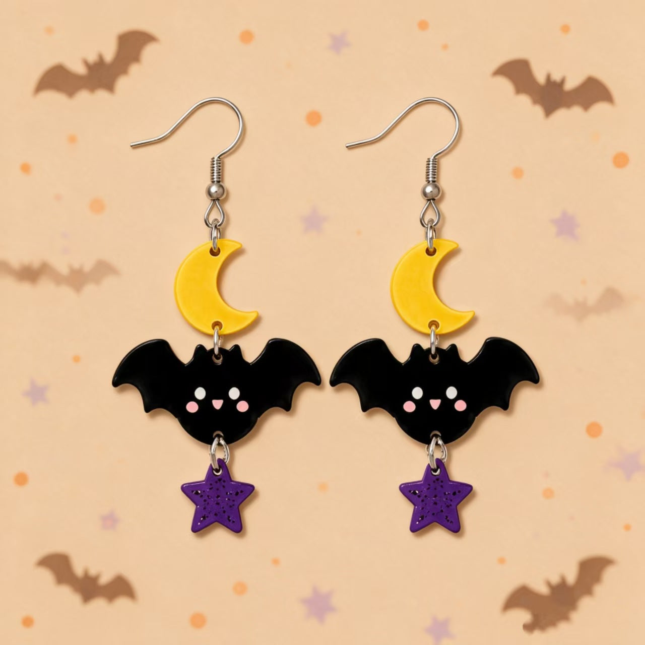 Wholesale Trendy Acrylic Cat Earrings For Women White Cat Christmas  Jewelry Accessory