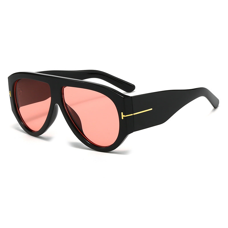 Wholesale Large-frame sunglasses  glasses retro UV-resistant sunglasses