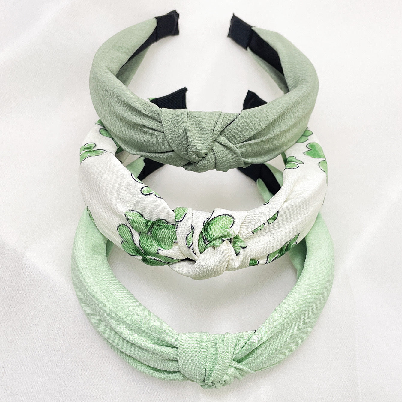 Wholesale Fabric flower cross knot wide edge headband