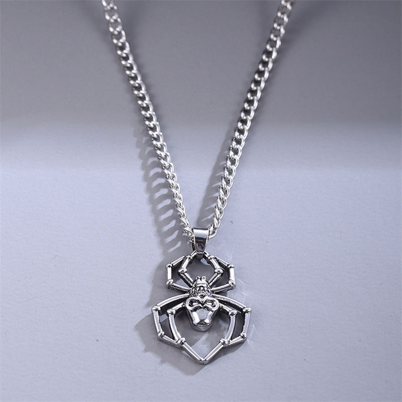 Wholesale Vintage Halloween Skull Pendant Item Gothic Sweater Alloy Necklace