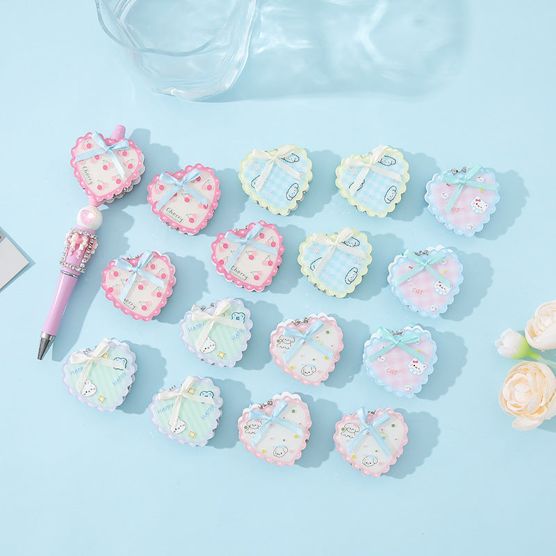 Wholesale 10pcs cartoon love bow beads cute acrylic beads