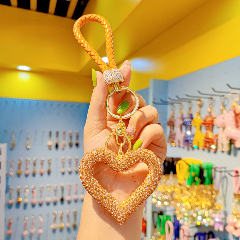 Keychain de corazón checo diamante checo diamante