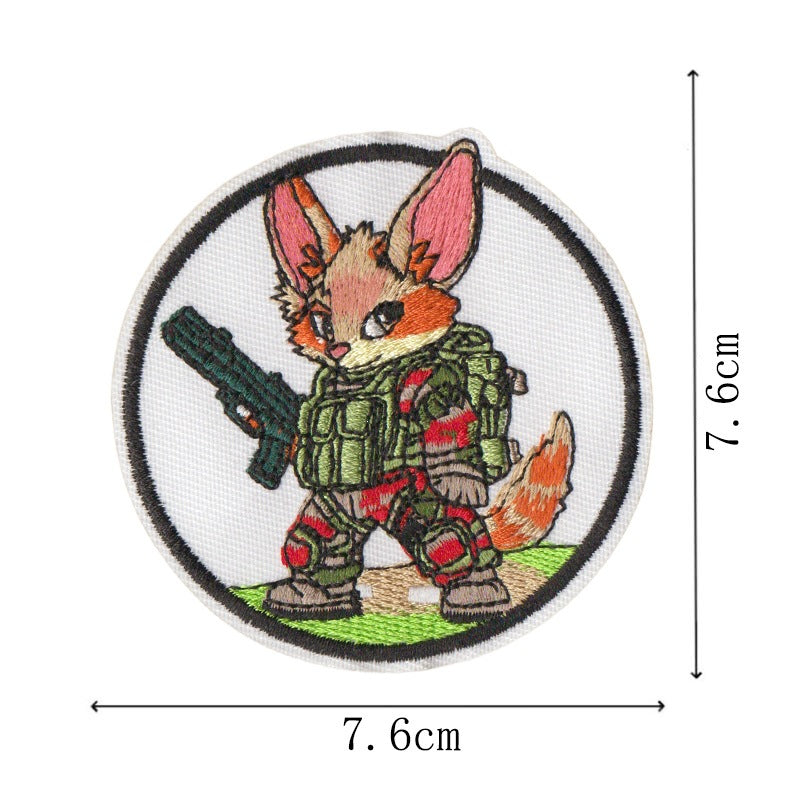 Wholesale Trendy Tactical Fox Embroidered Patches 16 Pieces Jungle Combat Iron On Appliques For Clothing Bags DIY Resale