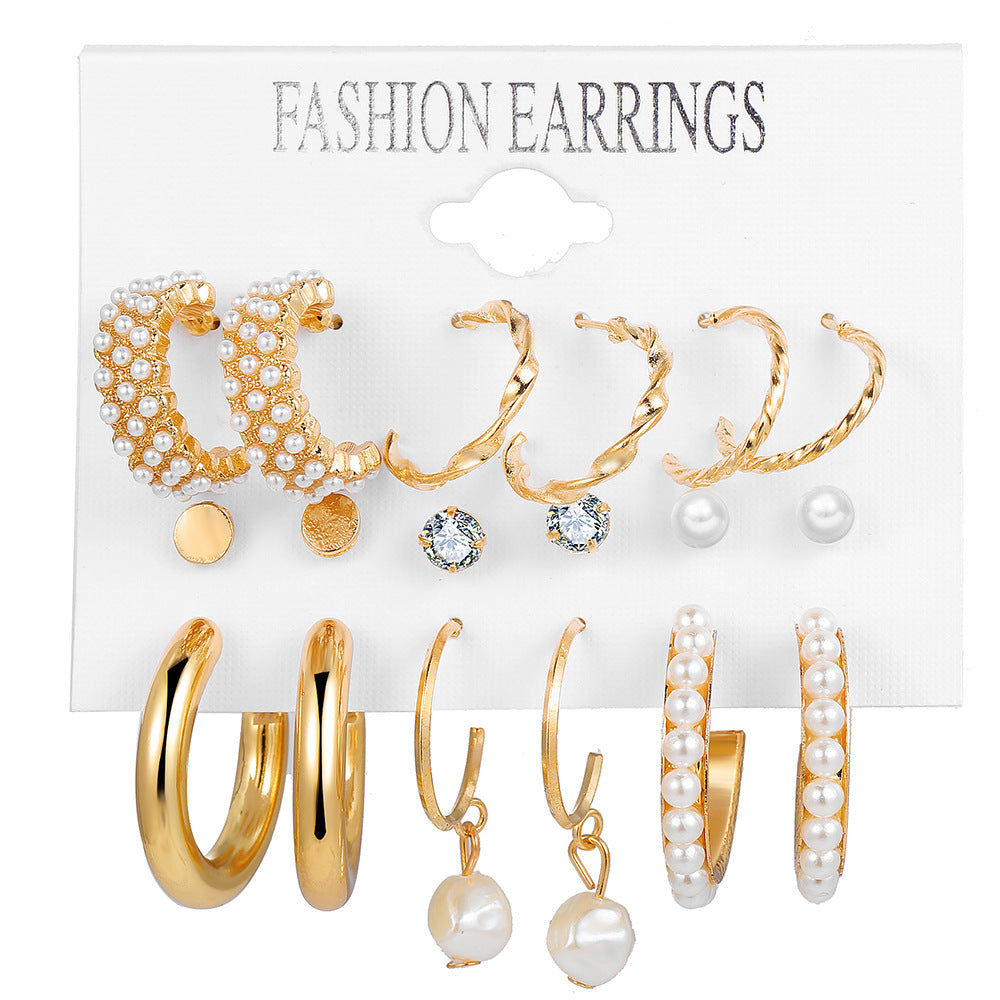 Wholesale Alloy Pearl Earring Set