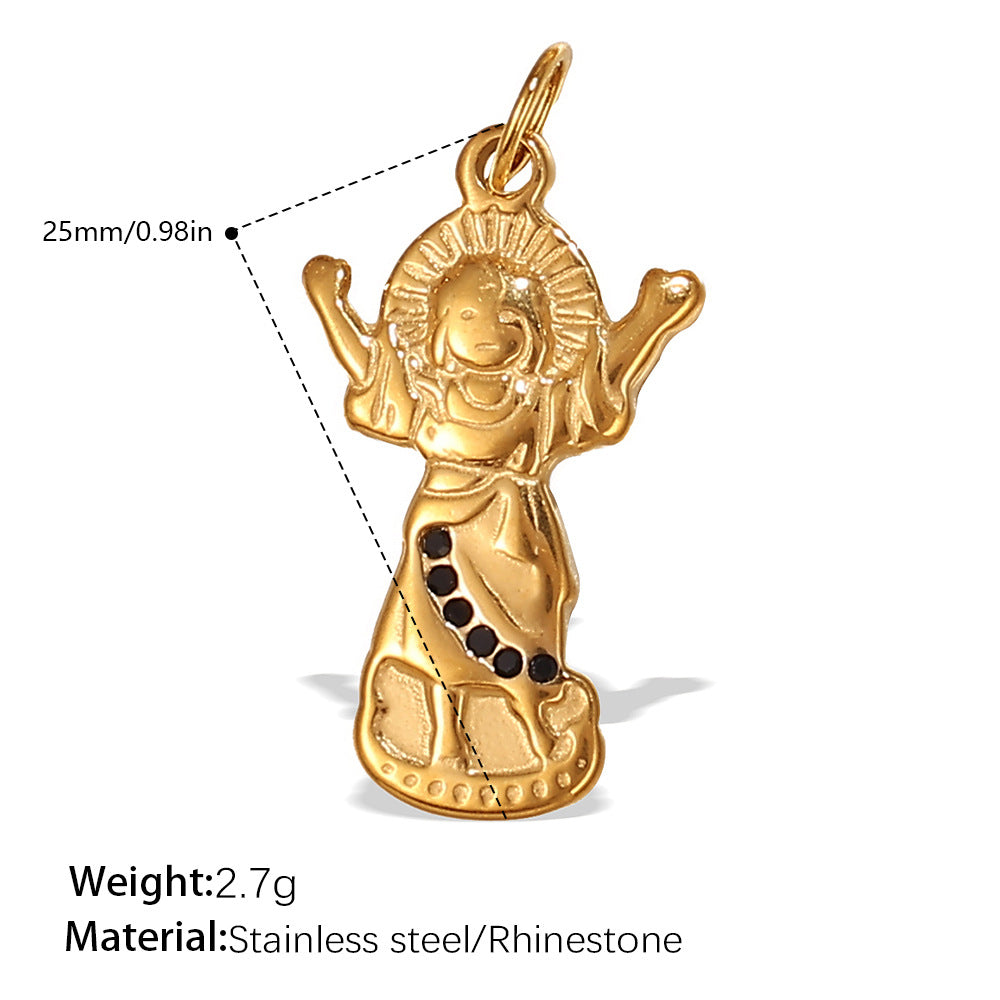 Wholesale Stainless steel 18K gold-plated palm eye pendant