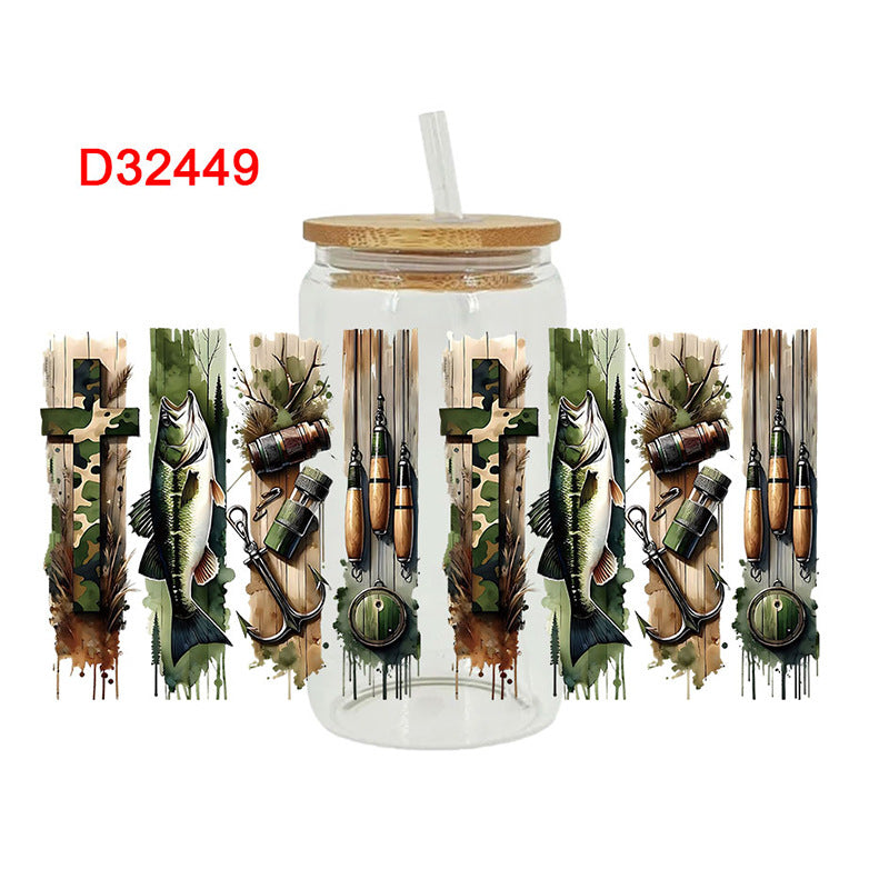 Wholesale Cross Flower Tree Daily Series 16oz Cup UV DTF Wraps