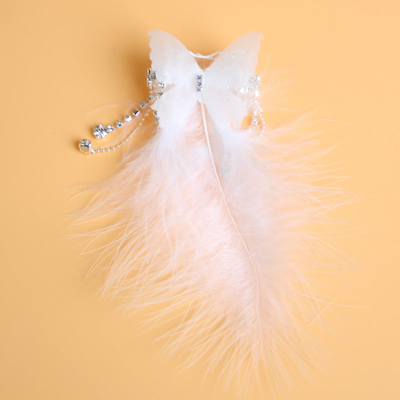 Wholesale Yarn Butterfly Feather Accessories Accessories Hair Jewelry Bag Pendant Accessories