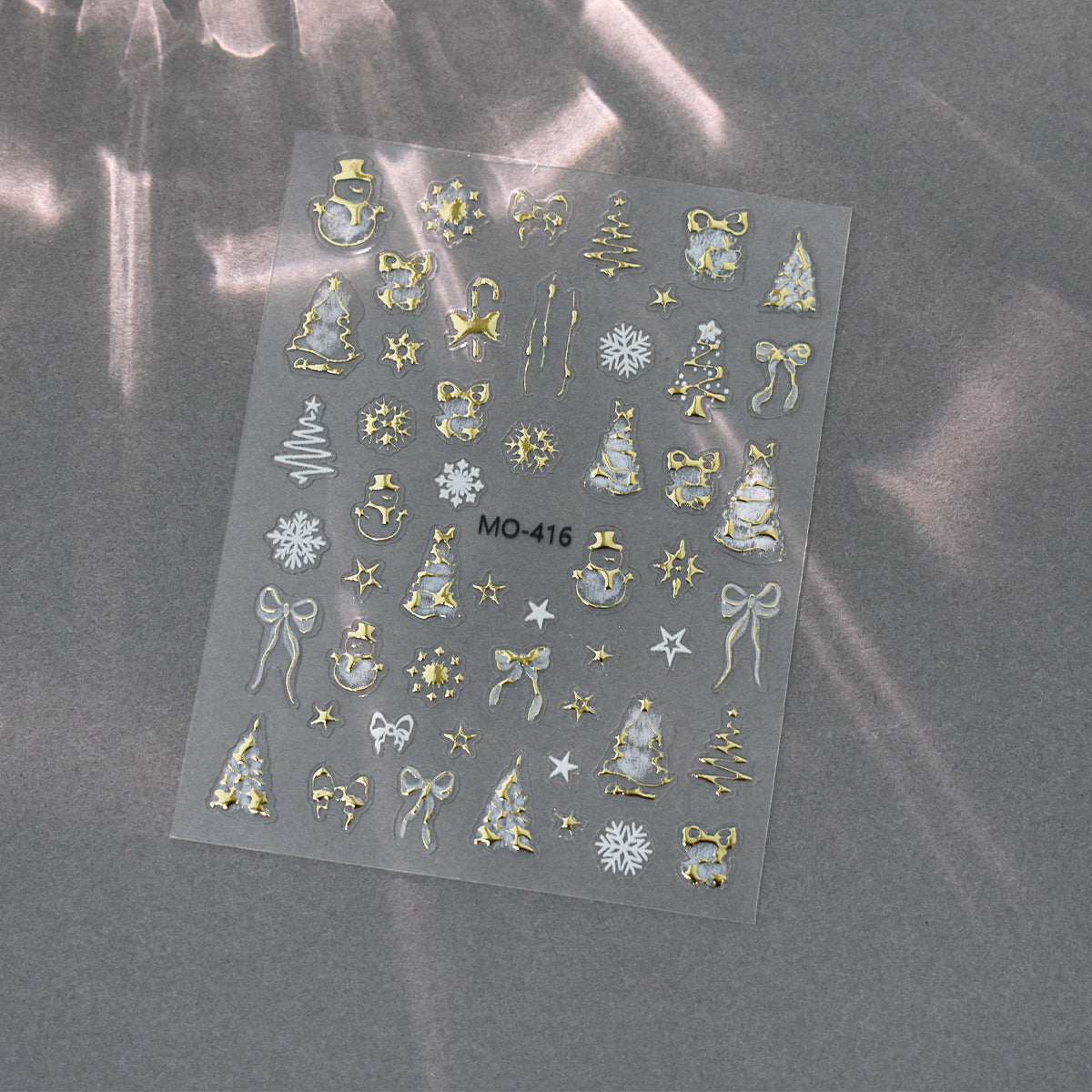 Wholesale Christmas embossed gold-stamped snow scene nail art stickers