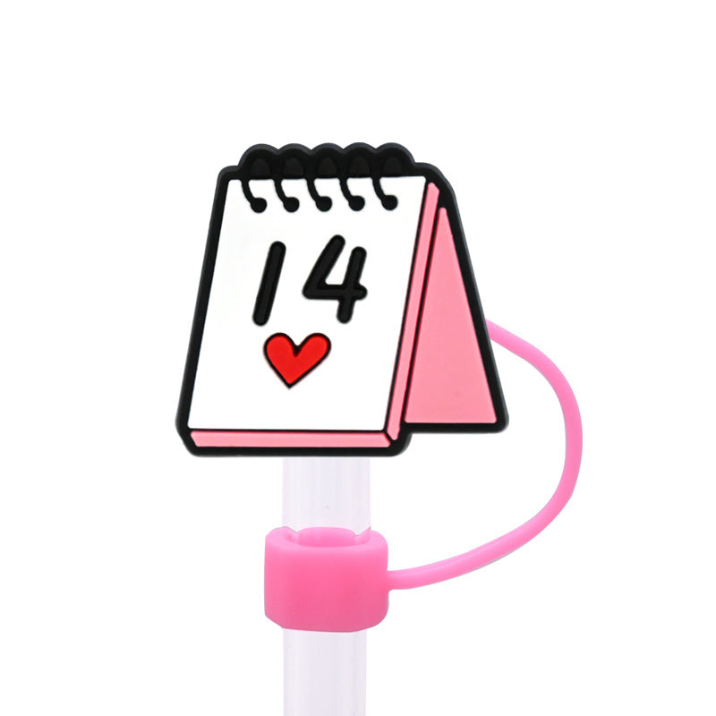 Wholesale Random 100pcs 10MM Valentine' s Day dust plug DIY cup straw accessories