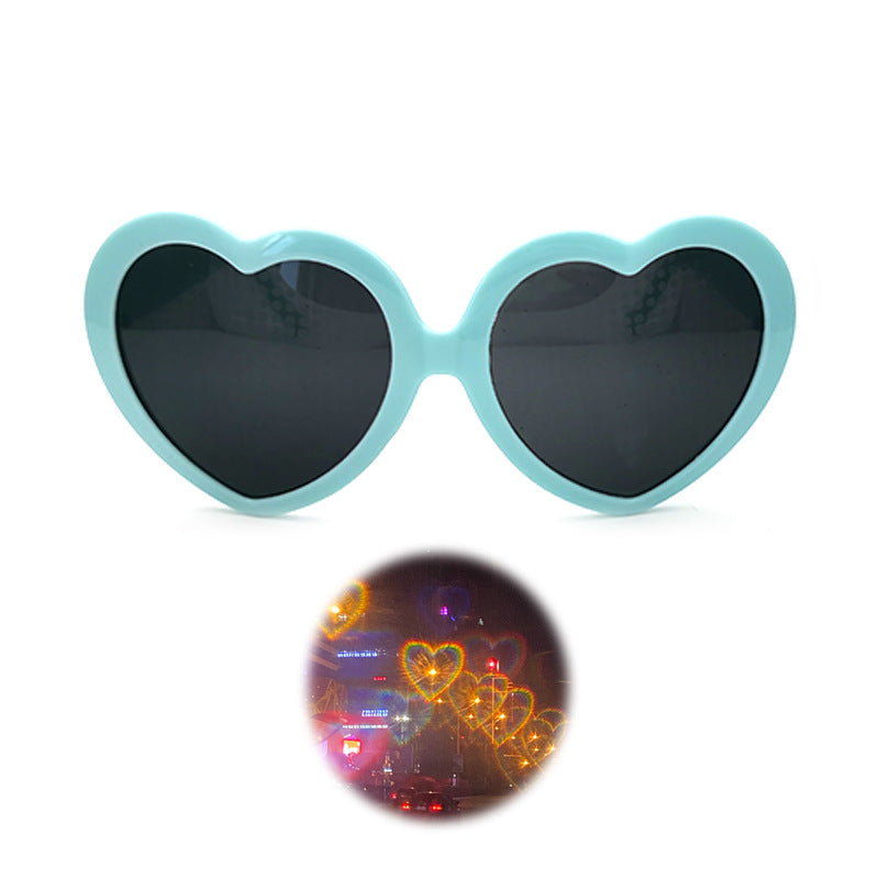 Wholesale Creative love light effect sunglasses