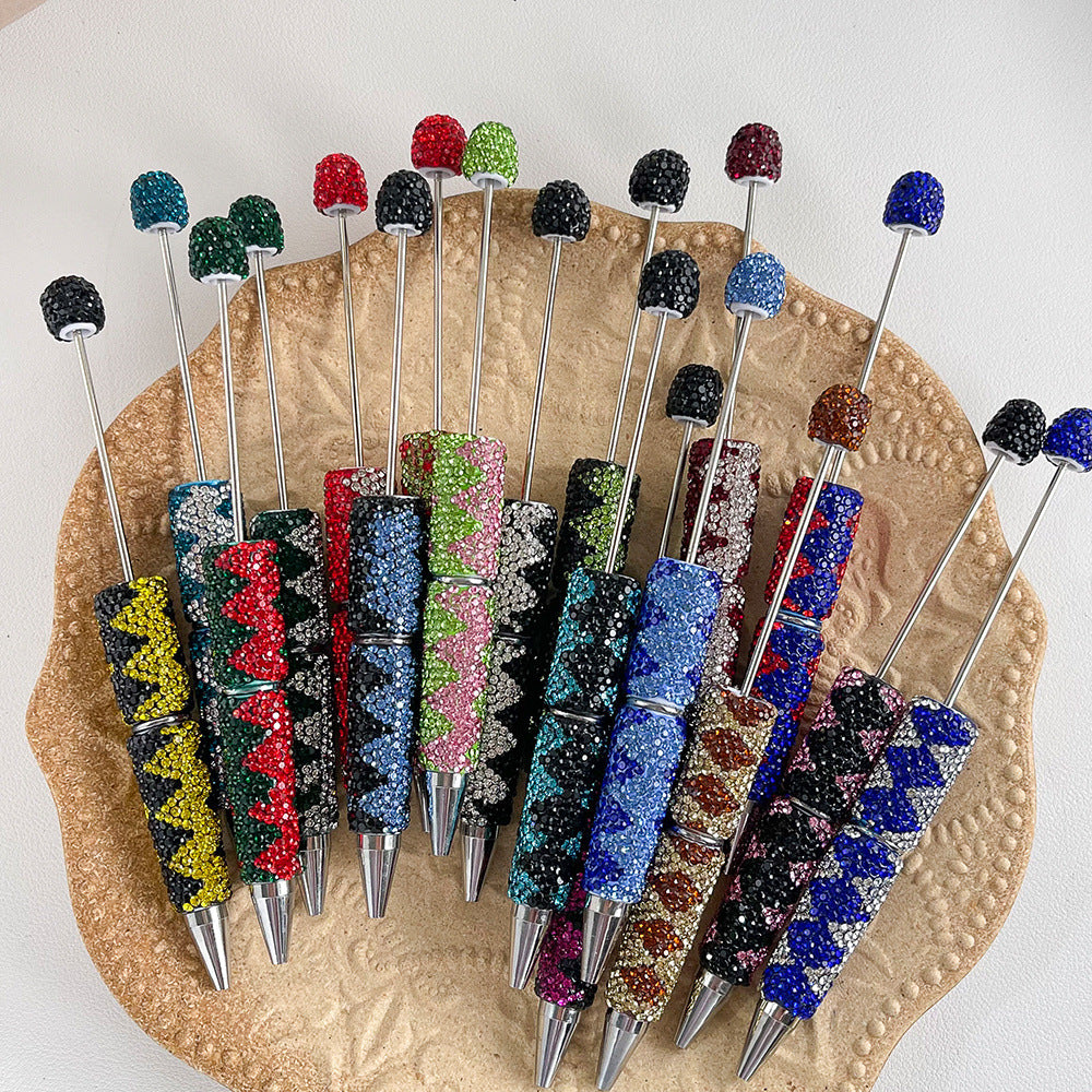 Wholesale 5pcs multi-color full diamond gradient beadable pens