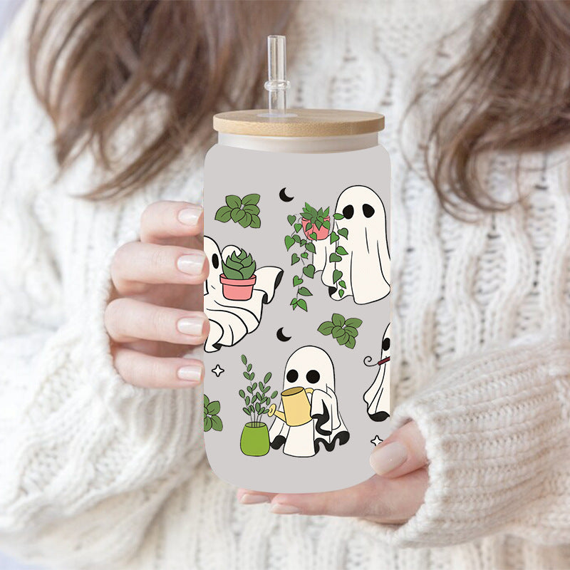Wholesale Pumpkin Ghost Halloween 16oz Cup UV DTF Wraps