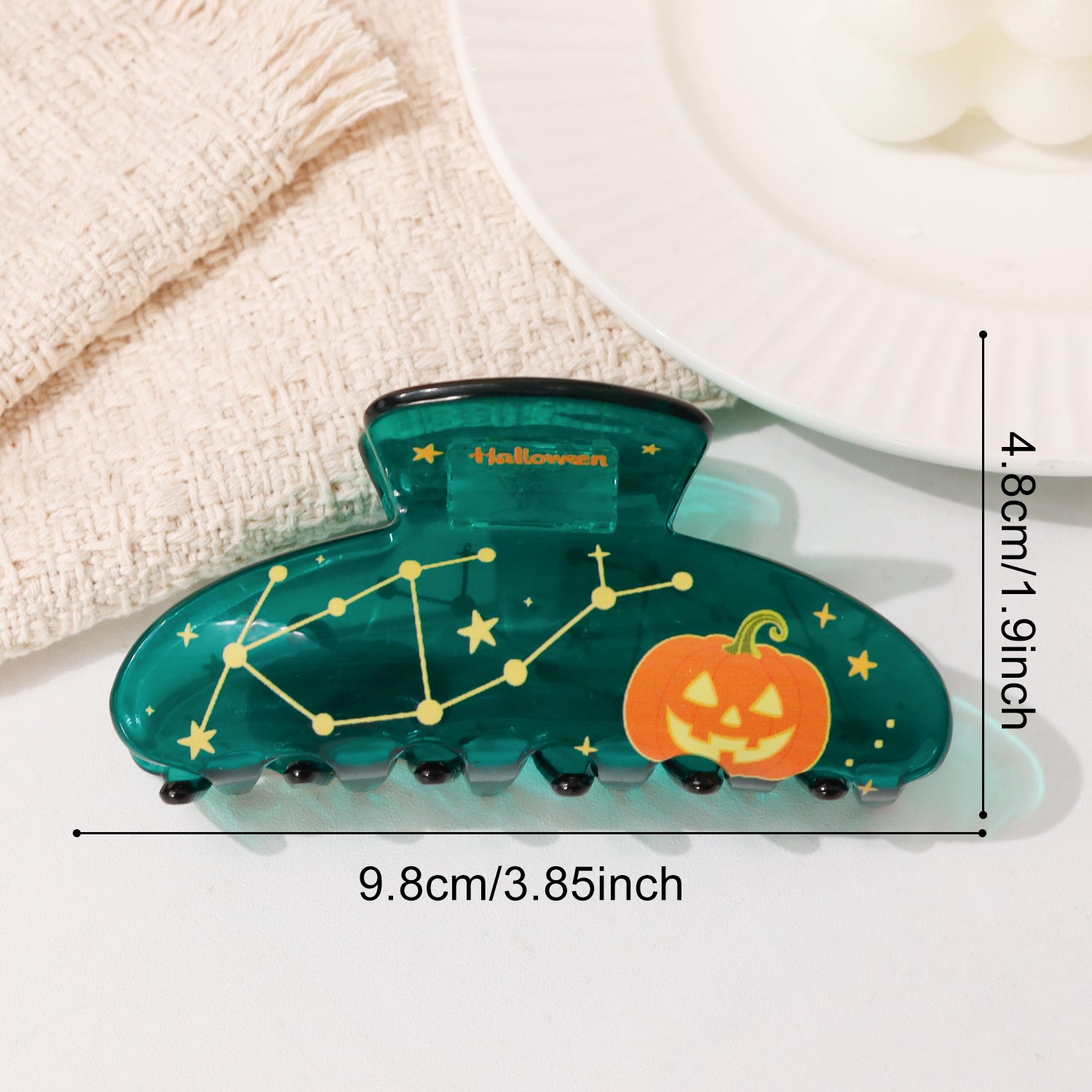 Wholesale  PVC Hair Claw Clip Dark Style Pumpkin Bat Design Fashion Accessory Boutique Resale
