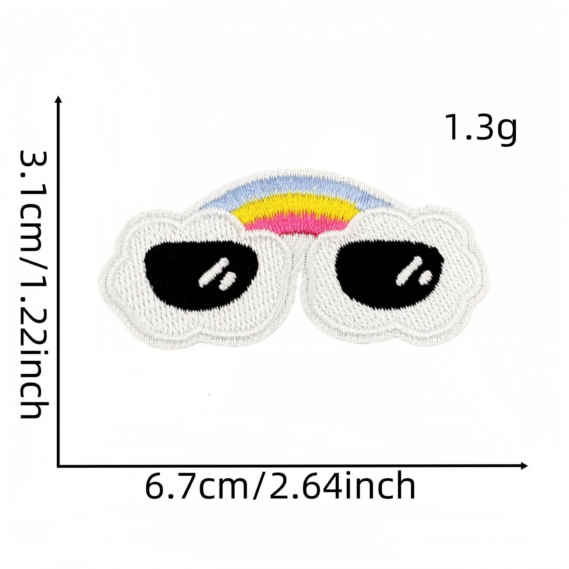 Wholesale Stylish Embroidered Patch Funny Sunglasses Watermelon Design Iron On For Bags Hats Clothing DIY Craft Supply