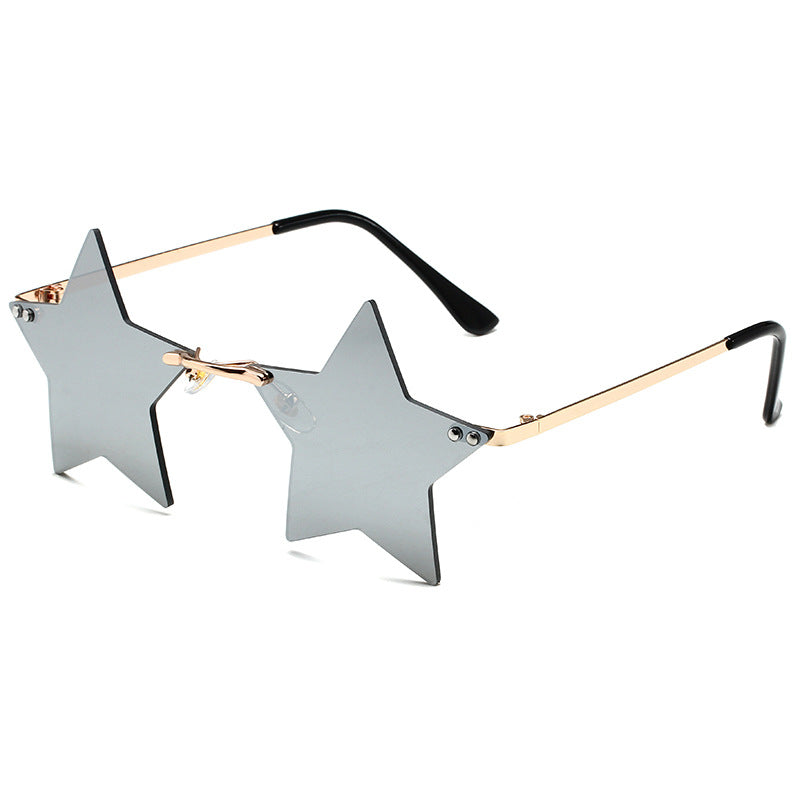 Wholesale PC Irregular Pentagram Frameless Sunglasses