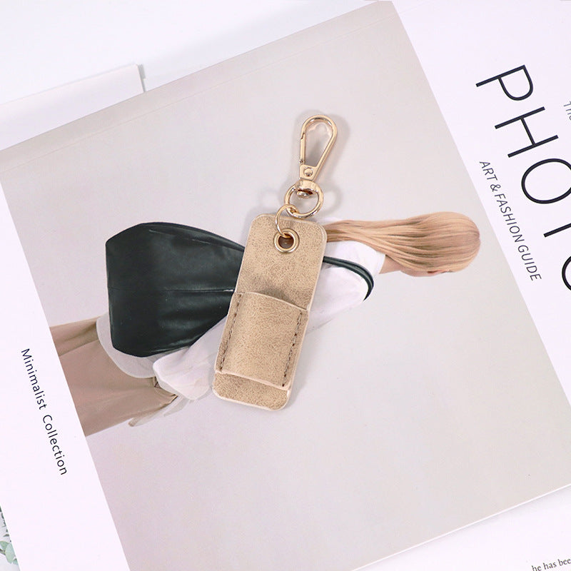 Wholesale Neck Pencil Bag Portable Small Leather Pen Clip Key Pendant