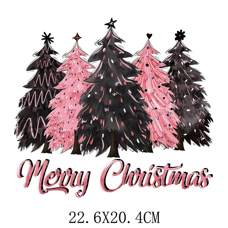 Wholesale Christmas series thermal transfer hot stamping stickers UV DTF Ready to Press Transfers Wraps