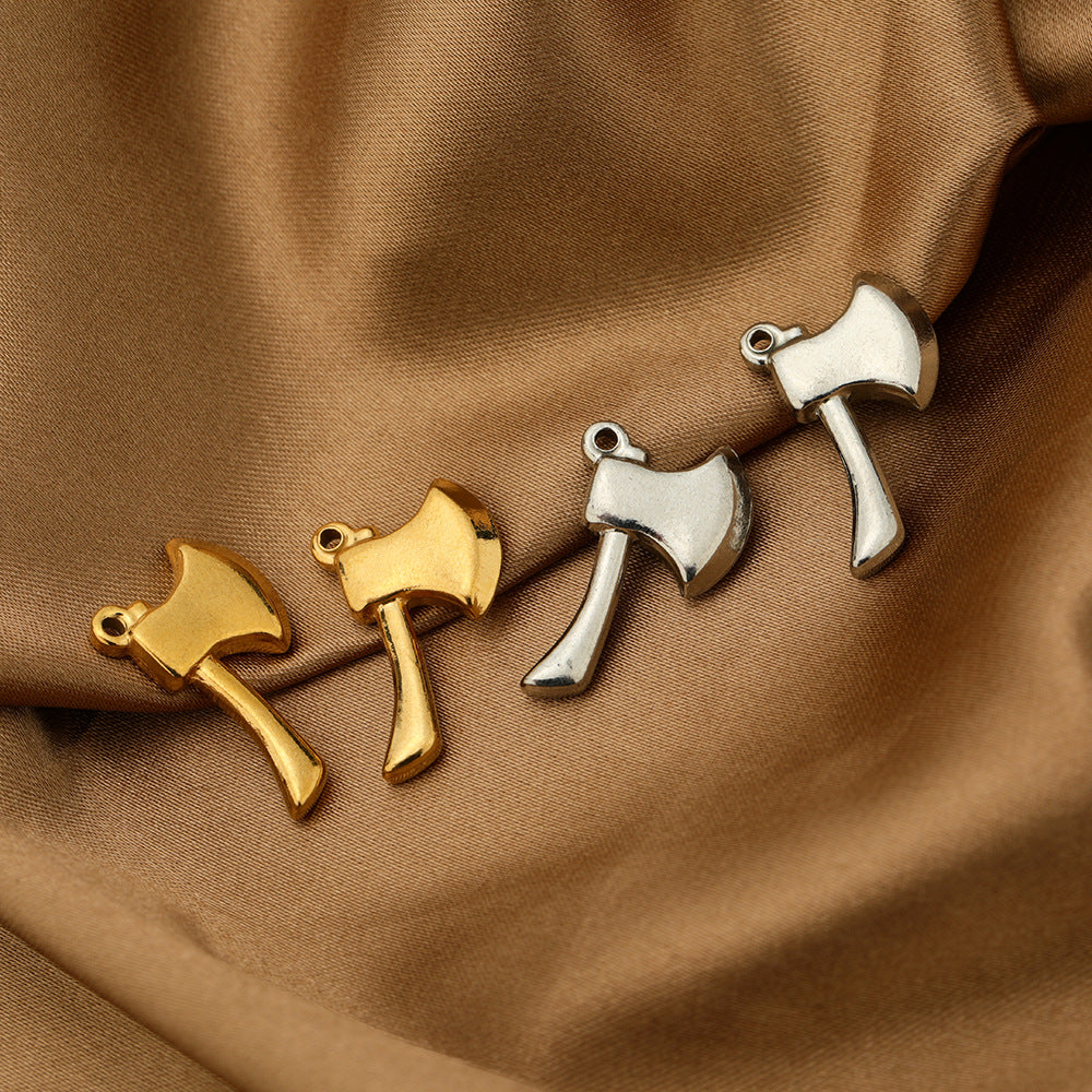 Wholesale 5PCS/PACK Stainless Steel Small Axe Pendant DIY Necklace Accessories