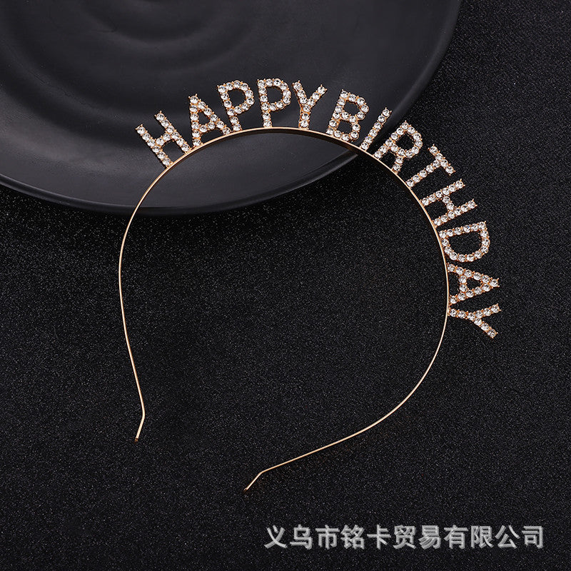 Wholesale Wholesale happy birthday birthday party headdress headband
