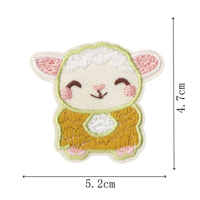 Wholesale Cartoon Lamb Embroidered Iron On Patches Set Of 9 Decorative Clothing Repair Accessory DIY Gift And Boutique Resale