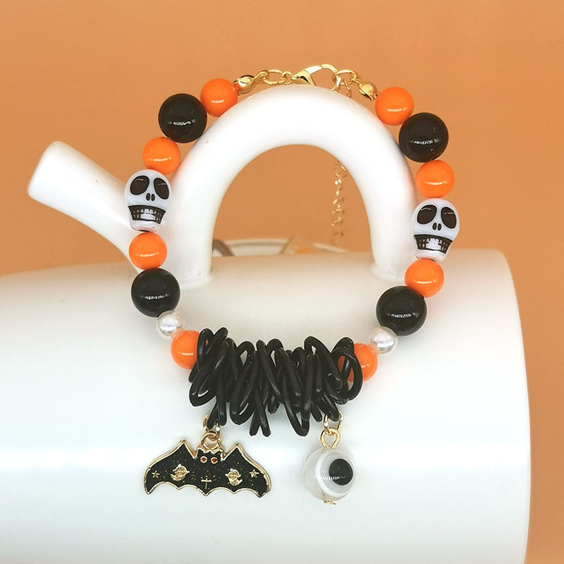 Wholesale 2PCS Halloween Pumpkin Ghost Alloy Bracelet