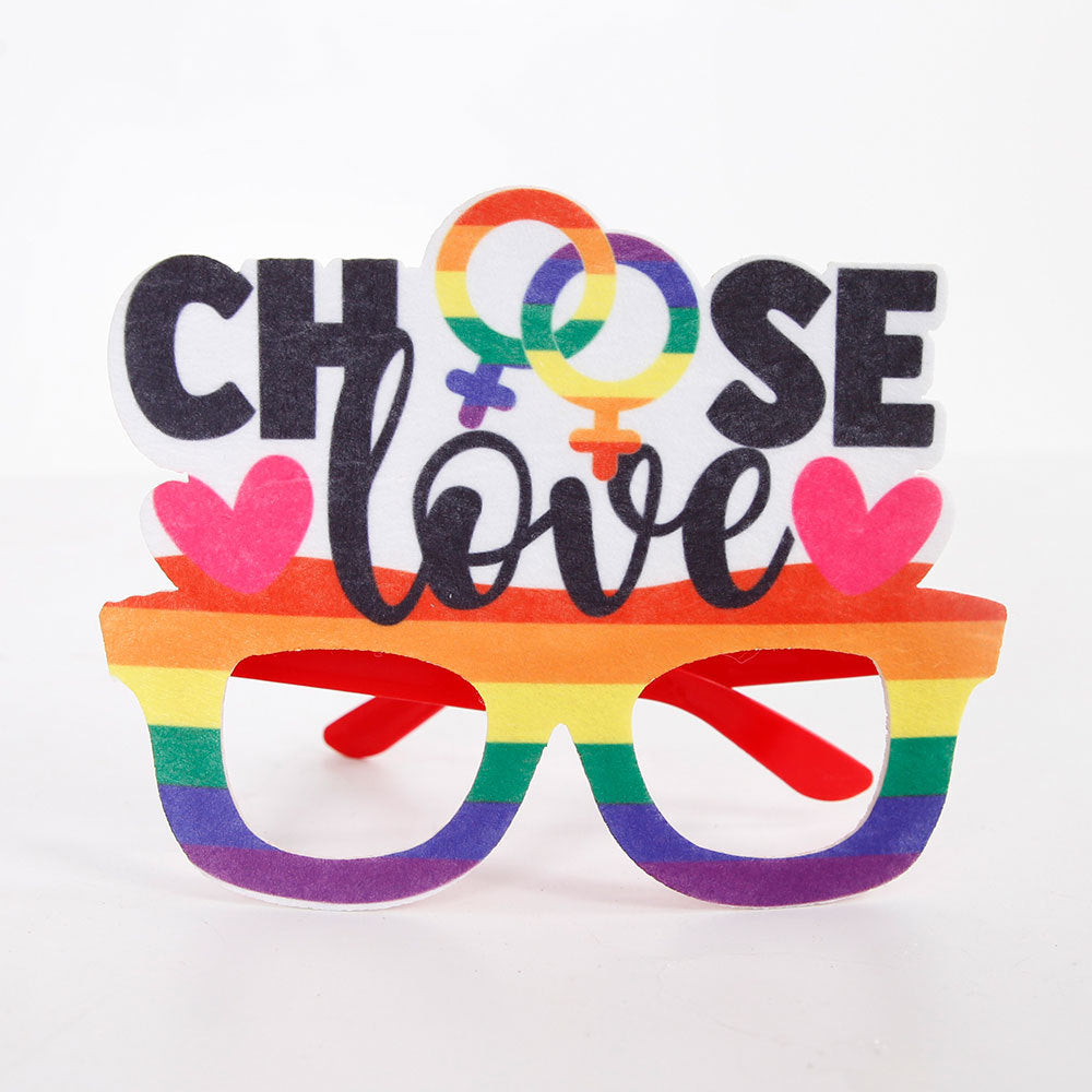 Wholesale party decoration supplies photo props rainbow glasses frame