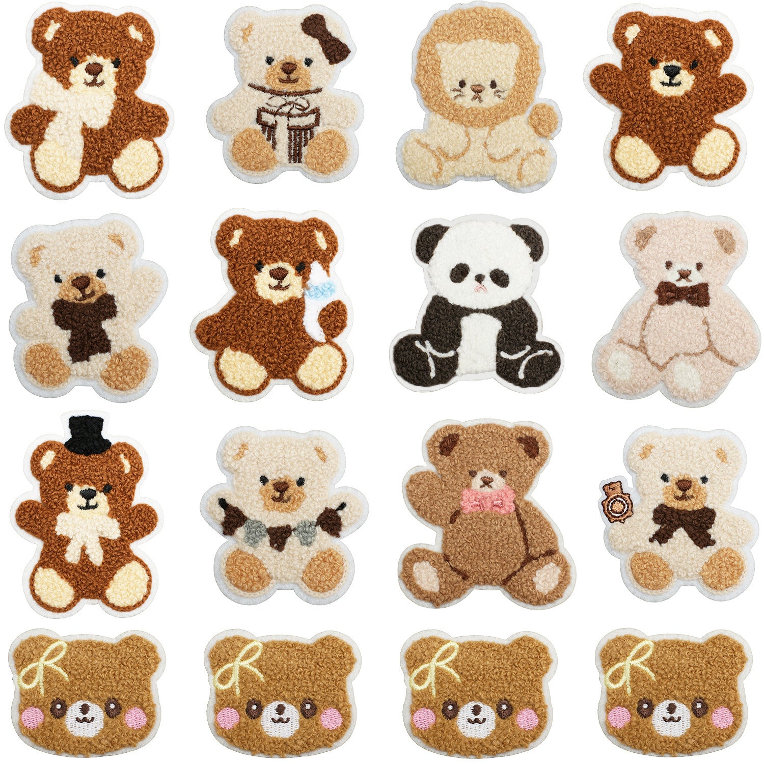 Wholesale Bow Bear Embroidered Cloth DIY Patches