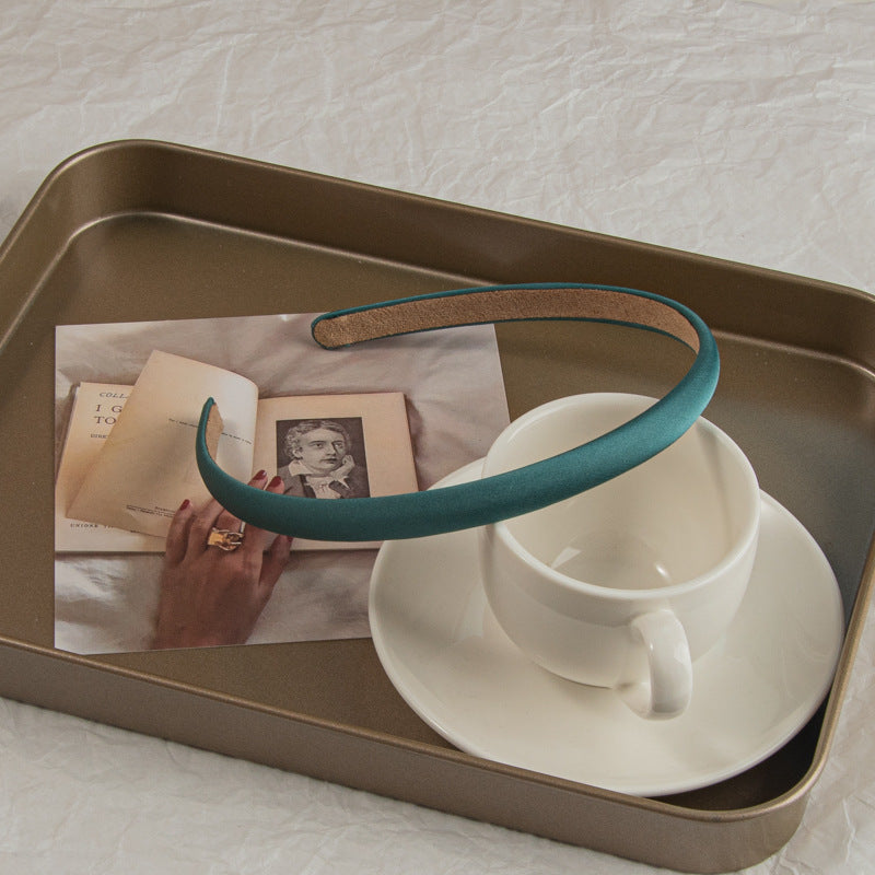 Wholesale Solid color retro satin thin headband sweet temperament hairpin