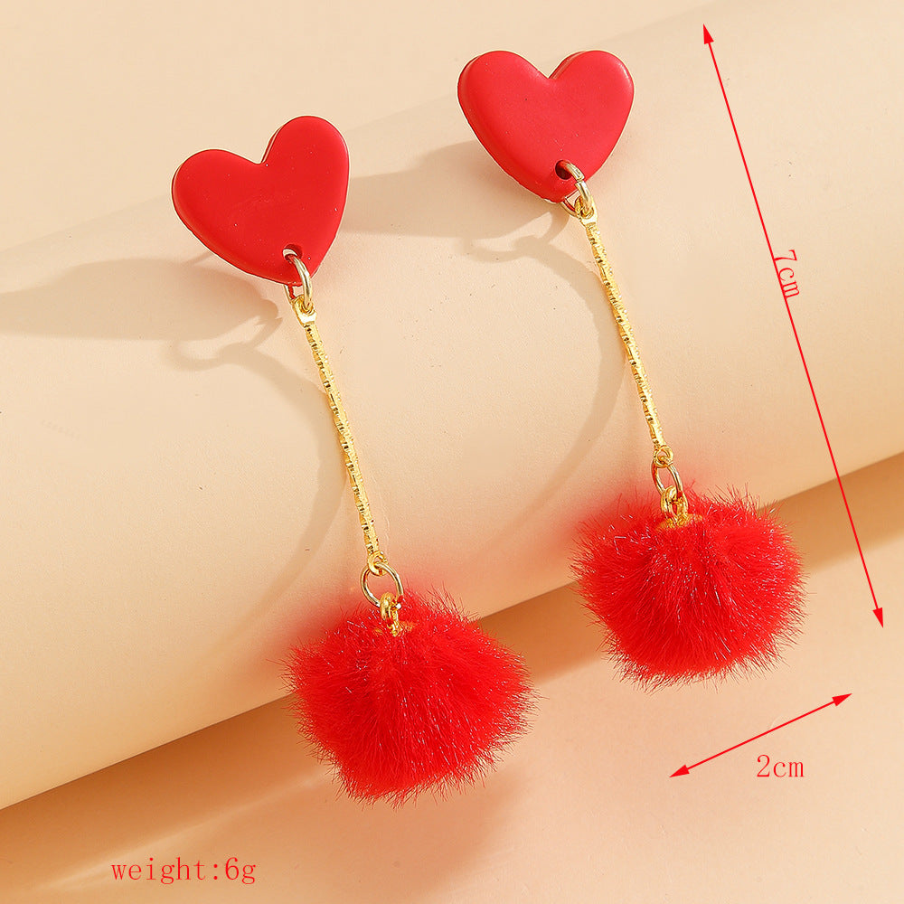 Wholesale Valentine' s Day Soft Ceramic Romantic Love Earrings