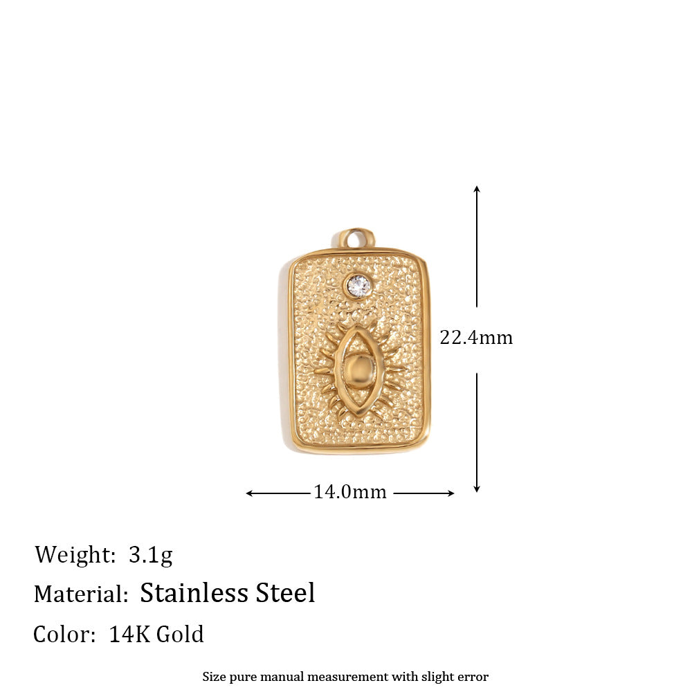 Wholesale Golden Ocean Flower Heart-Shaped Smiley Face Pendant