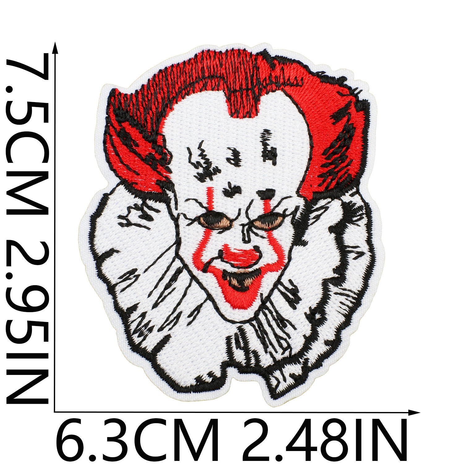 Wholesale Party  Embroidered Patches Creepy Clown Mummy Design Polyester Clothing Applique For Costume DIY OLY Exclusive