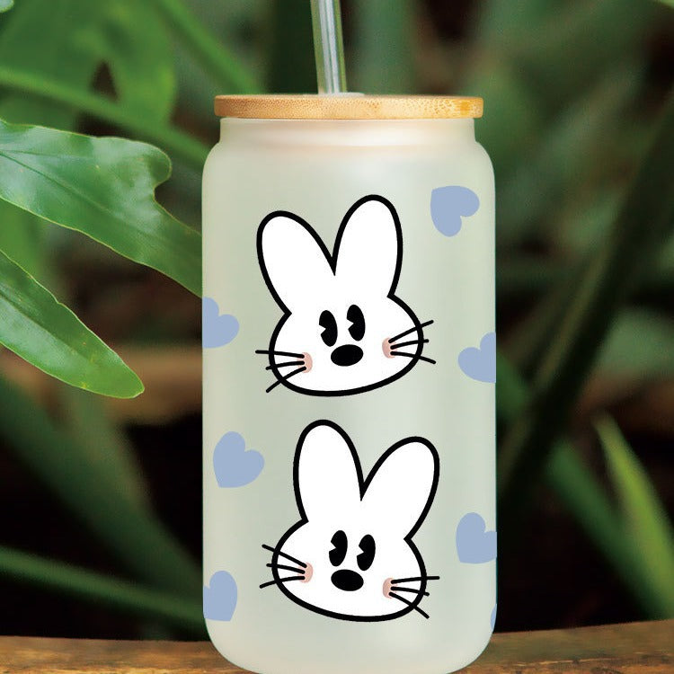 Wholesale Colorful Rabbit Easter 16oz Cup UV DTF Wraps