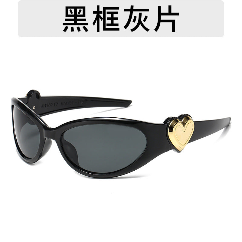 Wholesale Cute and playful oval frame full frame sunglasses