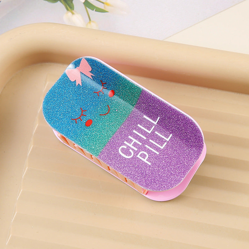 Wholesale Acrylic Pill Shaped Hair Claw Clip Pink Green Medicine Hair Accessory Trendy Everyday Styling Gift