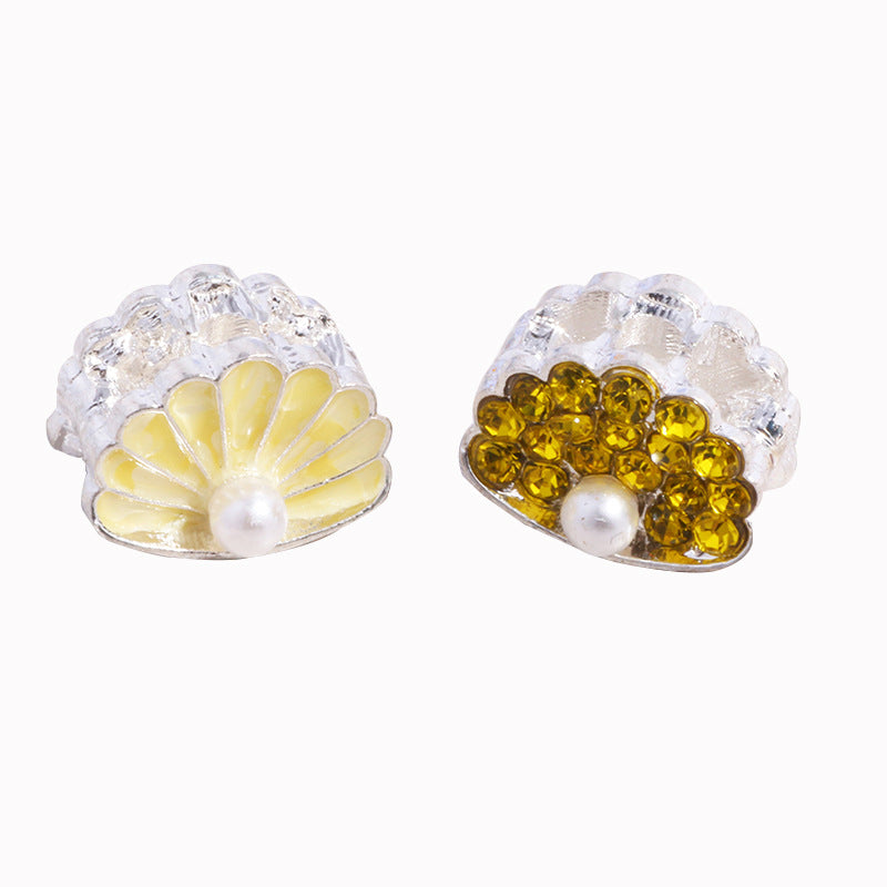 Wholesale 6pcs/pack 3D double-sided small fan four-hole DIY loose beads