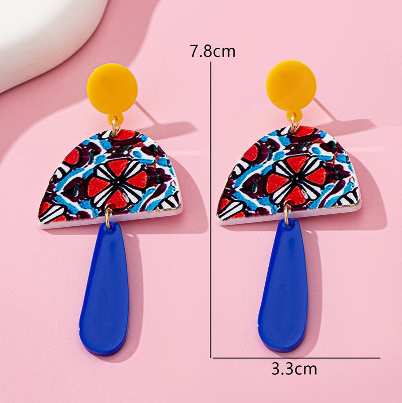 Wholesale Leopard and Zebra Symbols Acrylic Earrings