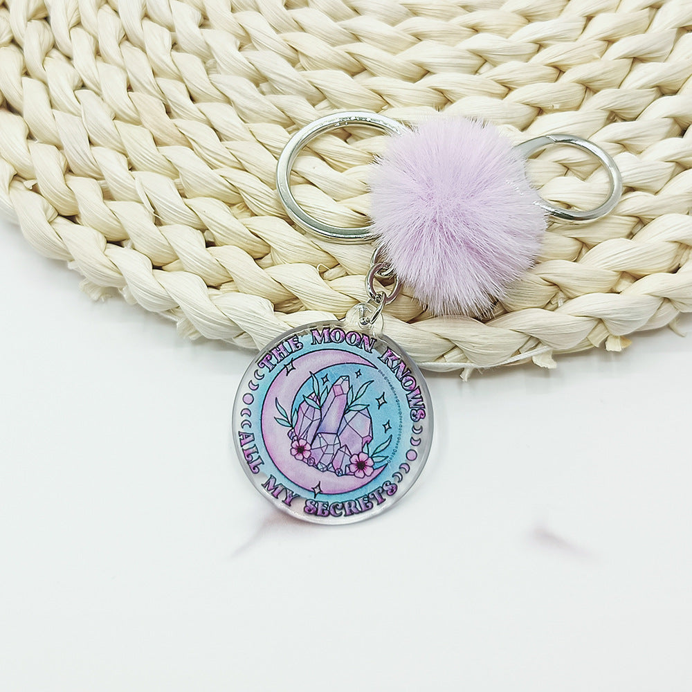 Llavero de alce de mariposa acrílica acrílica al por mayor