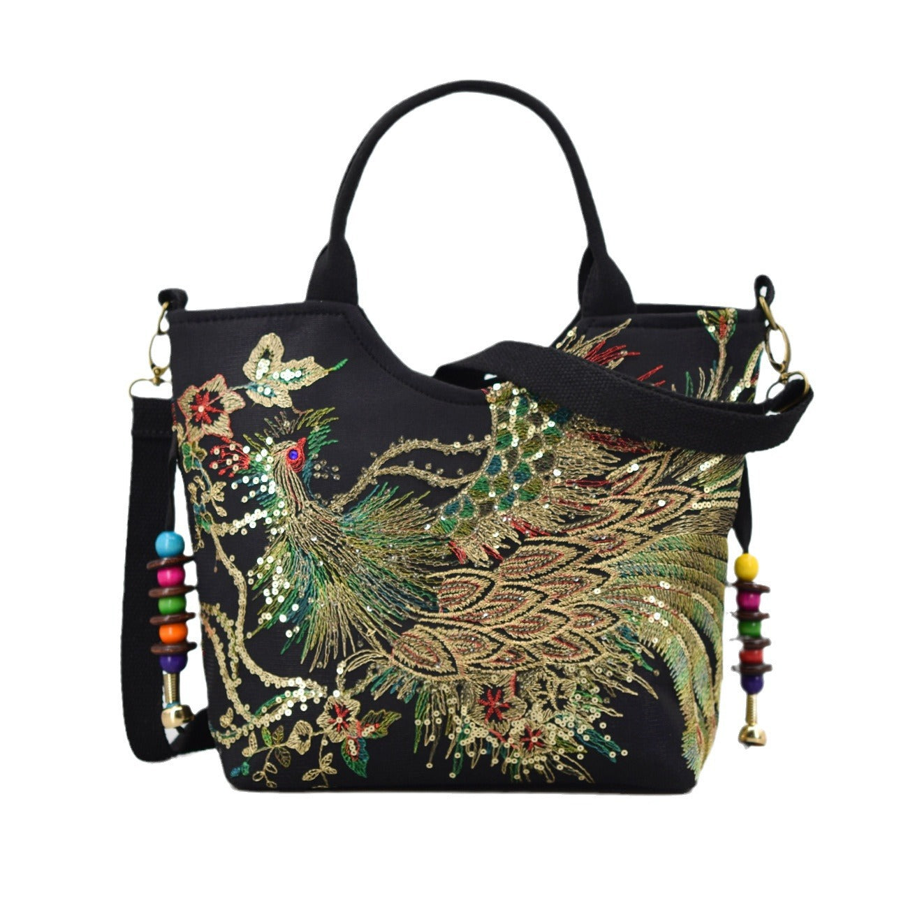Wholesale Canvas Ethnic Style Embroidered Large Capacity Crossbody Bags