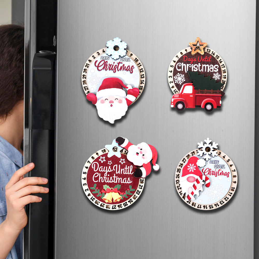 Wholesale Christmas 3D Countdown Photo Frame Magnetic Fridge Magnet