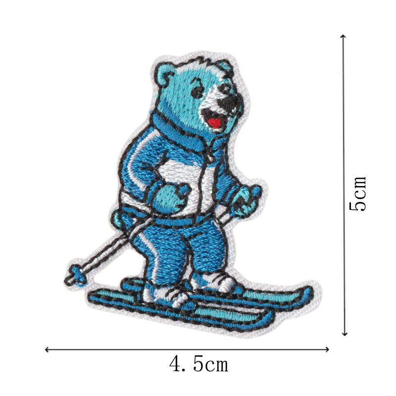 Wholesale Stylish Cute Animal Polyester Iron On Patches 9 Piece Set For Towels Clothing DIY Craft Boutique
