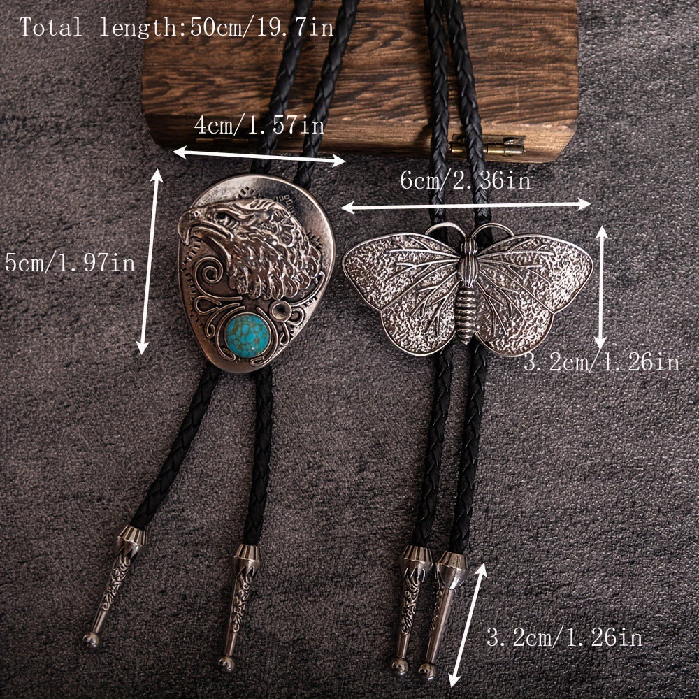 Wholesale Vintage neckline western cowboy leather necklace