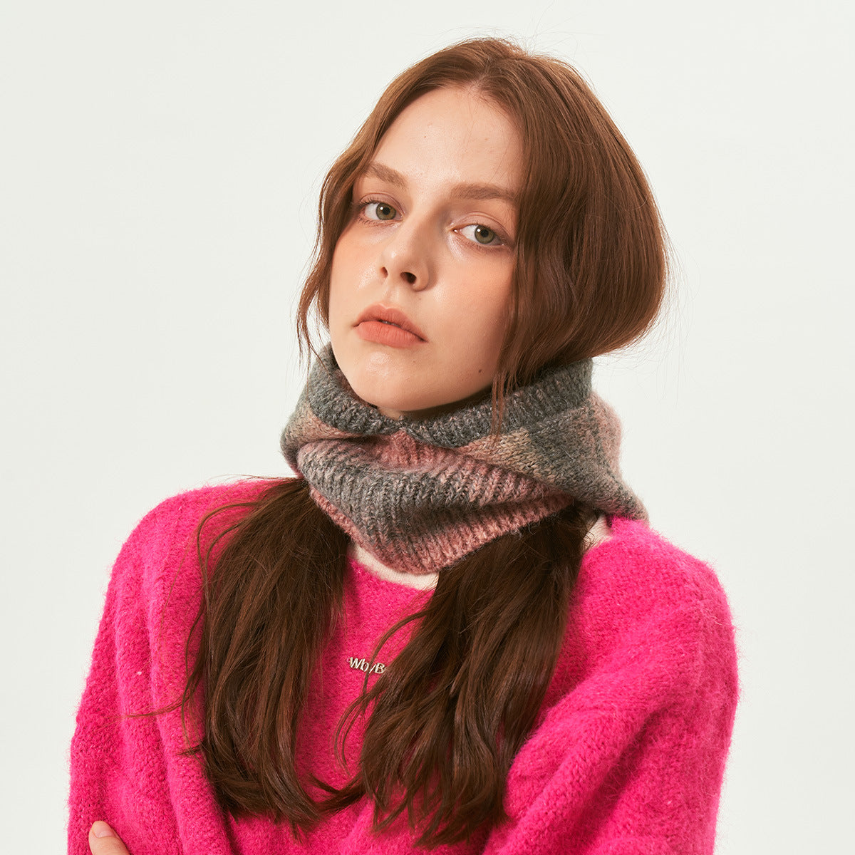 Wholesale Niche Gradient Knitted Balaclava Hat