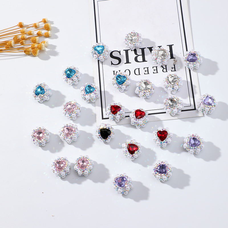 Wholesale 5pcs/pack Pearl Heart Beads